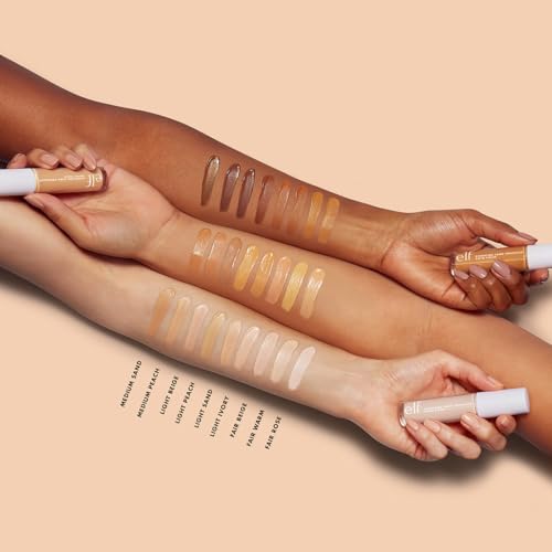 e.l.f. Hydrating Camo Concealer, Lightweight, Full Coverage, Long Lasting, Conceals, Corrects, Covers, Hydrates, Highlights, Fair Beige, Satin Finish, 25 Shades, All-Day Wear, 0.20 Fl Oz