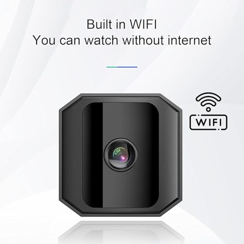 Wireless Security Camera for Home, Cordless HD Night Vision WiFi Camera with Mobile Remote Viewing, Motion Detection & Cloud Storage - No Drill Installation Indoor/Outdoor (-20°C~45°C)
