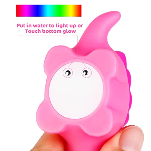 ELECDON Dinosaur Bath Toys Light-Up 6 Packs Floating Bath Toys Set for Baby Toddlers Kids in Birthday Shower Pool Bath Toys Boys Girls Children Preschool Bathtub Bathroom
