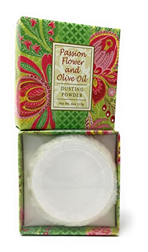 Greenwich Bay Trading Company Co. Dusting Powder, 4 Ounce, Passion Flower and Olive Oil