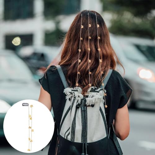 ChicAbode 4pcs Butterflies Hair Braided Chain, Rhinestones Hair Jewelry, Gold Butterflies Hair Clips, Hair Gold Chain Accessories, Dainty Tassel Hair Accessories for Girls Women Gift