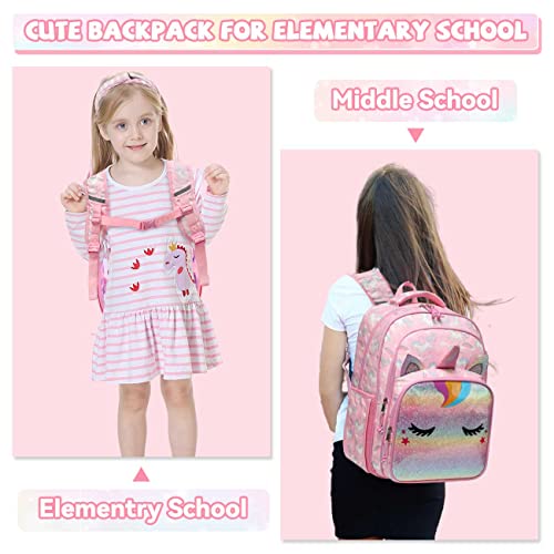 Kids School Backpack Lunch Box Bag Pencil Case Combo,Vaschy Children Bookbag Schoolbag Set for Preschool/Kindergarten/Elementry School Supplies Boys Girls