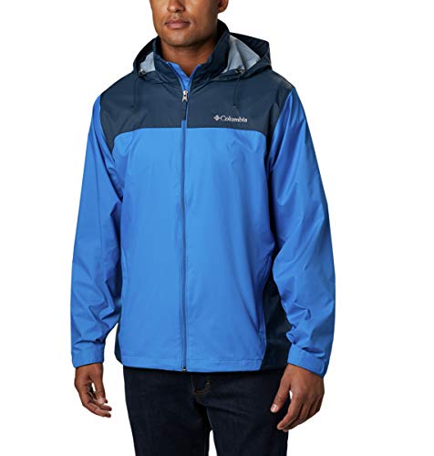 Columbia Men's Glennaker Lake Packable Rain Jacket, Grill/Light Grey, Small
