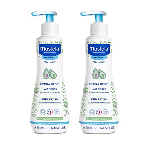 Mustela, Hydra Bebe Body Lotion with Organically Farmed Avocado, 300 ml, Pack of 2