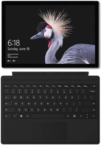 MICR0SOFT Surface Pro 5 | 8GB Ram, 256GB SSD, Intel i5 | 12.2 inches Touchscreen, 7th Generation | With Charger and Keyboard For Microsoft Surface Tablet (Renewed)