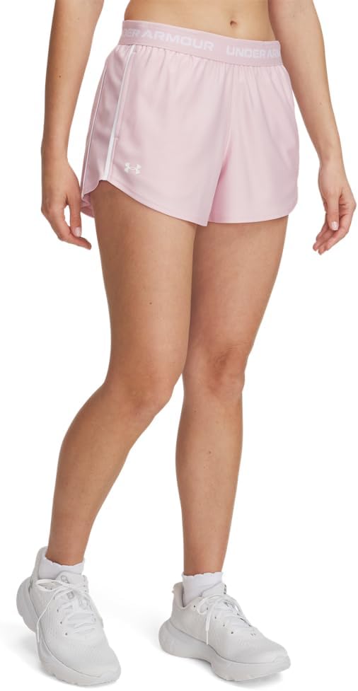 Womens Women's UA Tech Play Up Shorts Bottoms - Prime Pink / / White