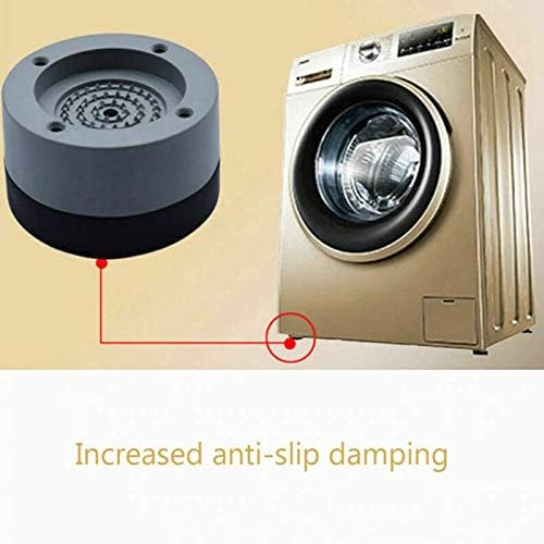 Tjackson 4 Pcs Washing Machine Refrigerator Mute Rubber Mat Anti Vibration Anti Shock Pad