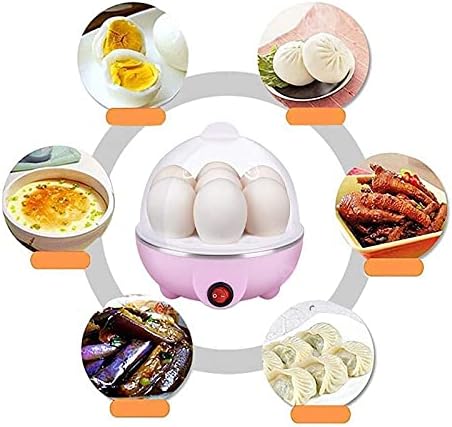 SEEMI Electric Egg Cooker, Omelet, Scrambled, Soft, Medium, Hard-Boiled Boiler Cooker with Auto Shut-Off and Buzzer. White/PINK