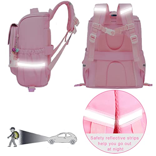 TOMVAES Backpack for School,Roller Bag with Wheels,Double Handle Rolling Backpack,Girls Travel School Children Toddler Trip Rolling Bag Girls Travel Roller Bag