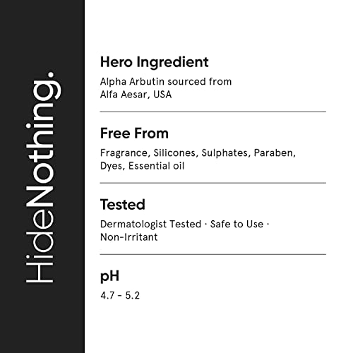 Minimalist Alpha Arbutin 2% for Dark Spots & Sun Tanning | Face Serum with Hyaluronic Acid to Help with Blemishes, Dark Spots, PIH & Uneven Skin Tone | 30ml