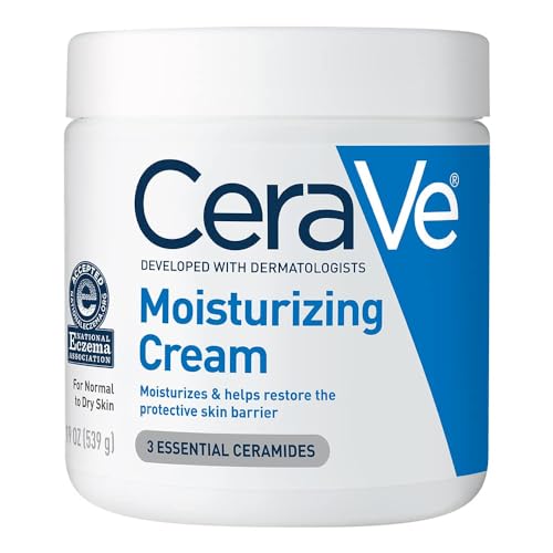 CeraVe Moisturizing Cream, Body and Face Moisturizer for Dry Skin, Body Cream with Hyaluronic Acid and Ceramides, 19 Ounce
