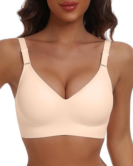 womens Ultimate Wireless Bra Full Coverage Bra - Nude/