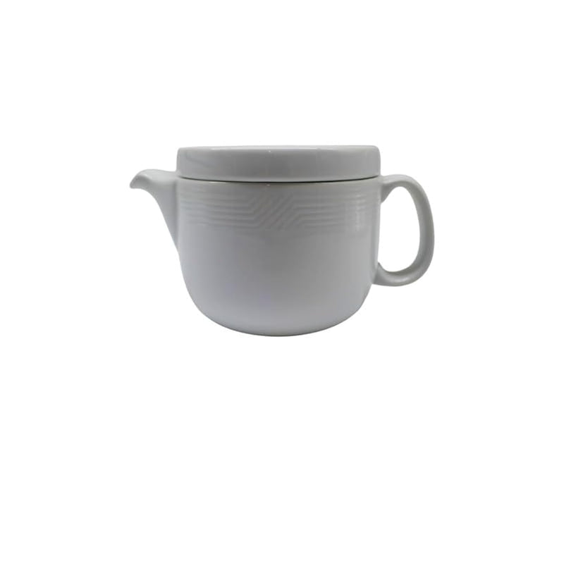 Royal Porcelain Tea Pot with Lid 0.4 L â€“ White Ware â€“ Elegant Teapot for Serving Tea and Herbal Infusions