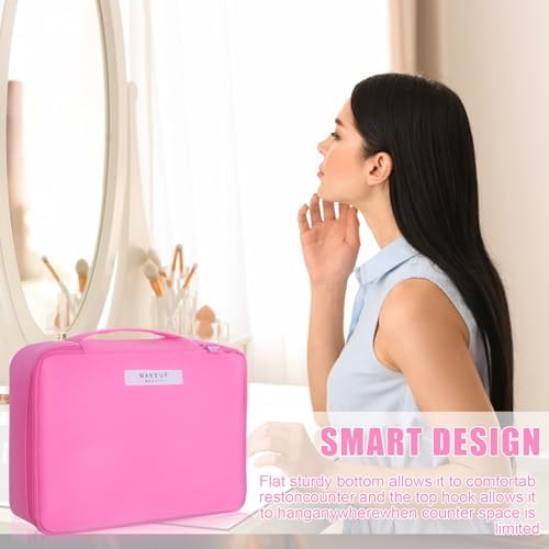 Queboom Travel Makeup Bag Cosmetic Bag Makeup Bag Toiletry bag for women and girls