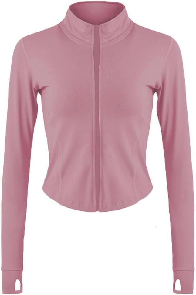 Women Athletic,full Zip Casual - Brick Red