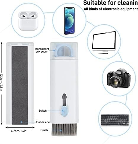 Necomi 7-in-1 Electronic Cleaner Kit, طقم تنظيف لوحة المفاتيح, ® Keyboard Cleaner kit, Portable Multifunctional Cleaning Tool for PC Monitor/Earbud/Cell Phone/Laptop/Computer/Bluetooth Earphones