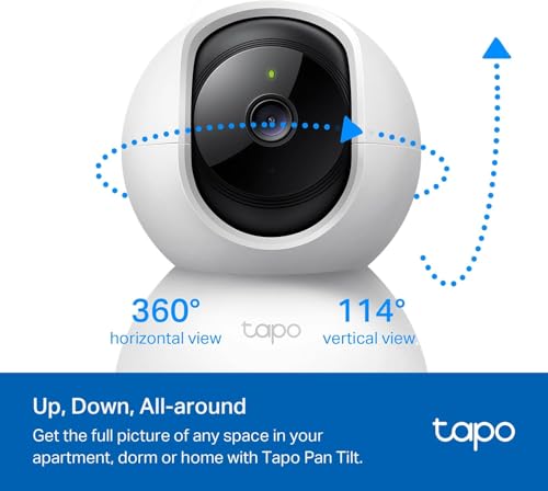 Tapo_Pan/Tilt Security Camera, 1080P, Motion Detection, 2-Way Audio, Night Vision