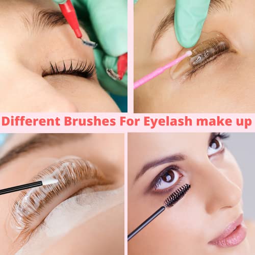 Lash Lift And T-i-n-t Tools, Lash Lifting Supplies, Brow Lamination Brushes, DIY Eyelash Perm Accessories At Home, Portable Brush Kit With Eye Pads All in one Individual 5 packs For Professional Use