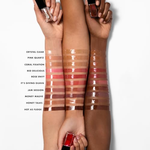e.l.f. Glow Reviver Lip Oil, Nourishing, Tinted Lip Oil for a High Gloss Finish, Enriched with Jojoba Oil, Vegan & Cruelty Free, Jam Session