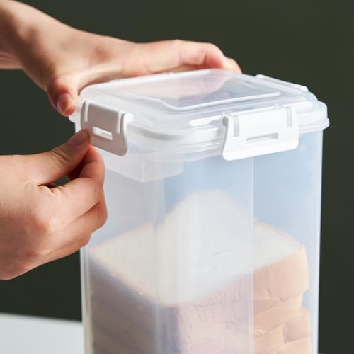 Bread Box with Wooden Lid � Stylish & Durable Bread Storage Container for Fresh Bread, Pastries, and Baked Goods � Keeps Breads Fresher for Longer by LuxeDesigns