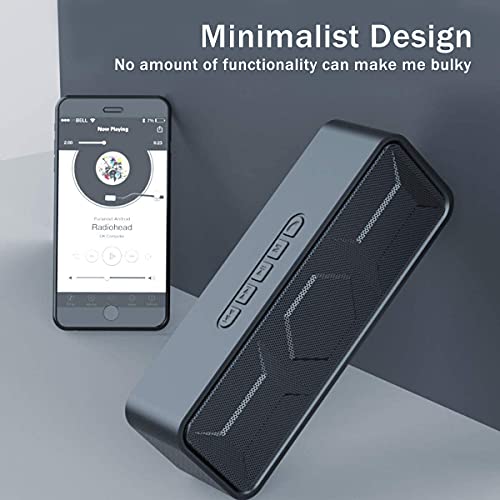 OMIRA Portable Bluetooth Speaker 5.0 stereo surround sound,noise reduction, waterproof,compatible with iPhone, iPad,Android,tablet,also supports USB and TF card playback