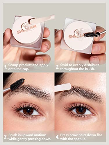 SHEGLAM Makeup - Set Me Up Eyebrow Hold Gel - Long-Lasting, Waterproof and Extreme Hold Wax with Double-ended Brow Brush (Crystal Clear), 1.0 count, 1