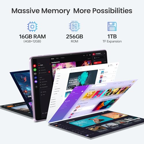 OUKITEL OT12 14-2024 Android Tablet 11 Inch 2K, 16GB RAM  256GB ROM (1TB TF), 8000mAh Touch Tablet, 13MP Camera, Widevine L1 Tablet PC, 4G LTE/5G WiFi/Bluetooth/GPS/TÃV â Grey
