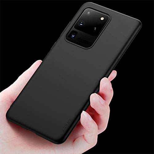 X-level Compatiable Samsung Galaxy S20 Ultra Case 5G, Slim Fit Soft TPU Ultra Thin S20 Ultra Mobile Phone Cover Matte Finish Coating Phone Case for Samsung S20 Ultra/S20 Ultra 5G - Black