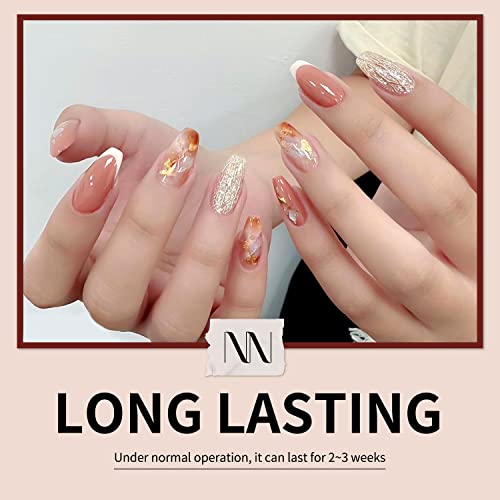 Nitakou Gel Nail Polish Kit with 48W LED Light,6 pcs Icy Jelly Series Gel Polish with Base & Top Coat for Starter Set Nail Art DIY Manicure at Home