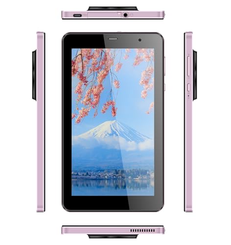 C idea 7" Smart Tablet CM518 Pro, Android 13 Kids Computer Tab with Wiresless Keyboard and Protective Cover, Single SIM 5G LTE Wifi, Zoom & Tiktok Supported (Golden)