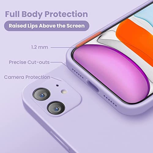 iPhone 11 phone case 11 phone case Apple phone case, [anti-drop and anti-bump] impact-resistant translucent, Apple phone case protective cover fashion, universal shell for men and women, Purple