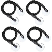 Excefore Portable Travel Clothes Line 4 Pieces 8ft/2.5M Windproof Retractable Clothes Rope Line with Hooks and Suction Cups for Camping Accessories Cruise Essentials Outdoor and Indoor Use