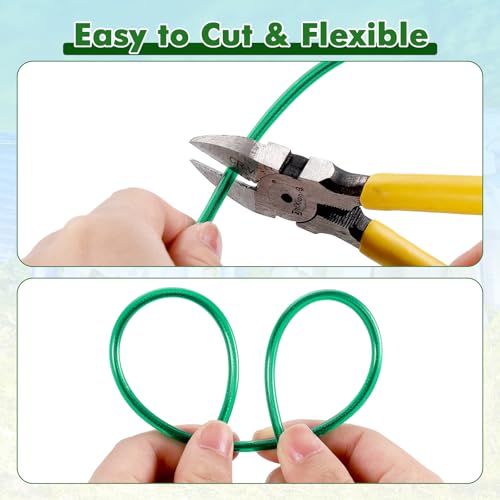 Yimomoyi Washing Line Extra Strong with 4 mm Steel Insert, 30 m Clothesline, Stretch-Free and Weather-Resistant, Green Plastic Coating, Ideal for Garden and Camping, Capacity 120 kg (Green)