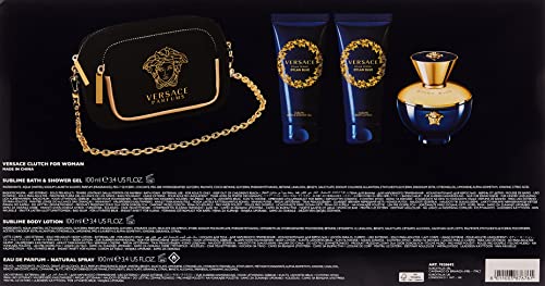 VERSACE DYLAN BLUE POUR FEMME EDP 100 ML GIFT SET, 100.0 millilitre