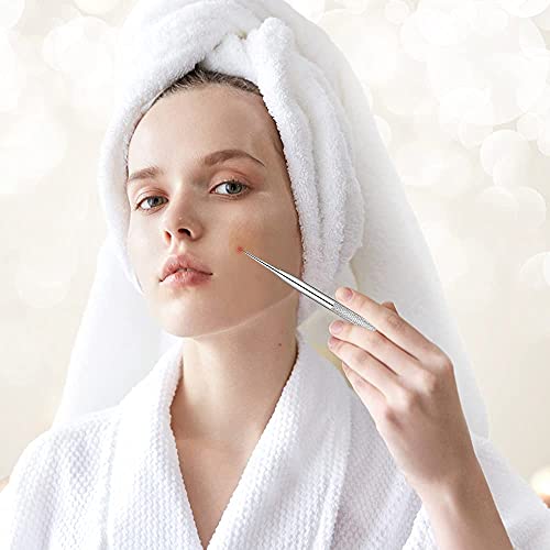 La Chat Blackhead Remover, 2 PCS Pimple Popper ,Stainless Steel Pimple Extractor Blackhead Removal Tool Risk Free Treatment for Blemish,Whitehead Popping