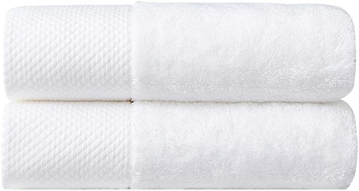 SKY-TOUCH Bath Towel 100% Cotton 4pcs, Premium Hotel Quality Large Bath Towel 70x140 cm, 600GSM Premium Bath Sheet Soft & Highly Absorbent for Home Bathroom Hotel (White)