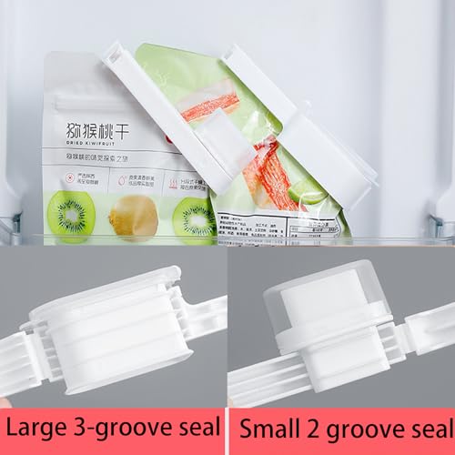 4pcs Pouring Clips, Bag Sealing Clips for Food Storage, Chip Snack Bag Sealer With Pour Spout for Cereal, Corn Flakes, Dry Fruits - Easy to Use