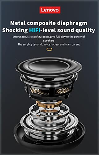 Lenovo K3 Thinkplus Portable Bluetooth Speaker, Mini Wireless Speaker with Loud Stereo,Booming Bass, Outdoor Speakers 5.0, Dual Pairing for Home, Grey