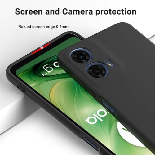 Zubitech Case for Motorola Moto G24 Cover Soft TPU Ultra-Slim Stylish Protective Cover for Motorola Moto G24 Phone Case[Drop Protection, Non-slip] - Matte Black