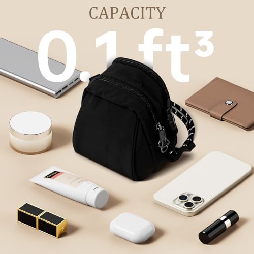 Crossbody Bag Sling Purse for Women Men Girls, Multi Position Cute Handbag Mini Clutch Purse with Zipper Closure For Travel Leisure and Beach Trips