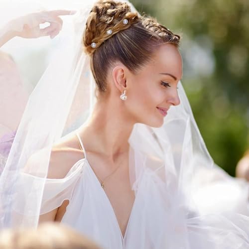 UNIONSKY 20 Pack Bridal Wedding Hair Pins Rhinestone Hair Clips Accessories for Women and Girls (Group 1)