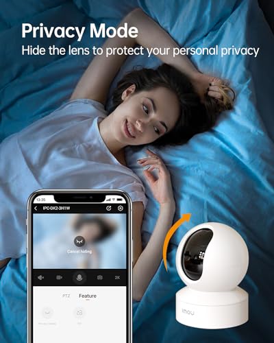 Imou 2K Camera for Home Wifi Cameras Security Camera 360° Indoor Cameras Ultra-Clear Surveillance Camera Human Detection, Abnormal Sound for Baby Monitor Night Vision, Smart Tracking(DK2 2K)
