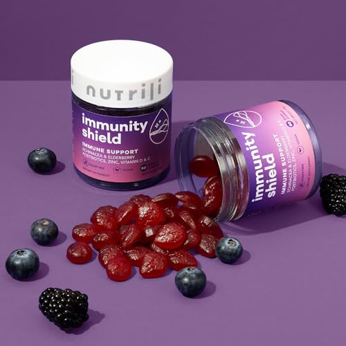 Nutrili Immunity Shield Gummies | (1 month) | Zinc, Vitamin D3, Vitamin C, Postbiotics, Elderberry, Echinacea, and Rhodiola
