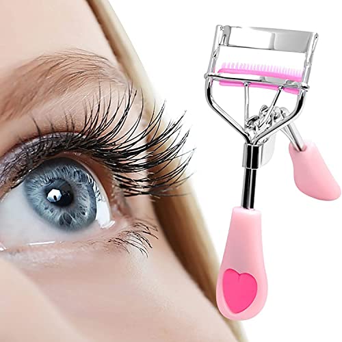 Arabest Eyelash Curler, Eye Lash Curler With Brush Mascara, False Eyelashes Accessory, Best Professional Tool for Lashes Curls for Daily Makeup, Eyelash Curler with Built in Comb (pink)