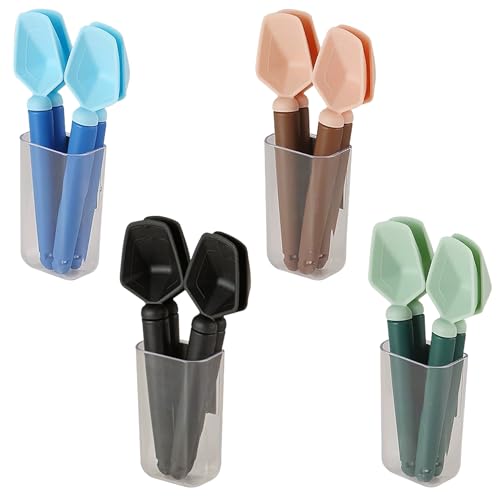 Wasise Food Clips Bag Sealing Clip - 16 Pcs 4 Colours Bag Clips for Food Storage, Multi-function Magnetic Storage Box Refrigerator Magnet, Measuring Quantitative Spoon Snack Kitchen Sealing Clip