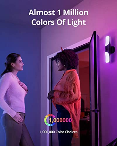 eufy Security Anker Wall Light Cam with 2K Wired Smart Security Camera with 1200 Lumens Light T84A1