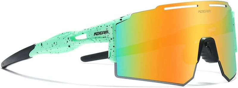 RINKUOLYO Sports Polarized Sunglasses for Men and Women Viper Sunglasses for Cycling Running Driving, M