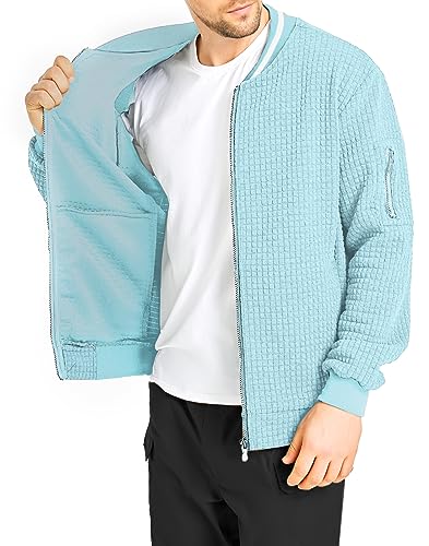 SAVKOOV Mens Lightweight Jacket Casual Bomber Jacket Varsity Coat