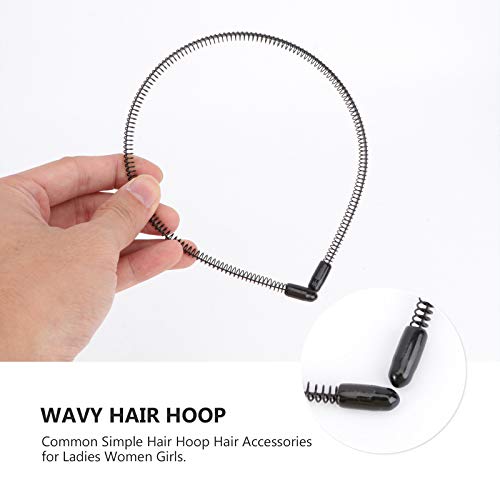 Lurrose 6Pcs Unisex Wavy Headband Metal Hair Hoop Ordinary Headwear Accessories for Women and Men
