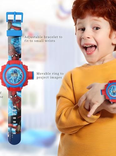 RASAON™ 24 Images Projector Watch Digital Wrist Watch for Boys and Girls Spiderman Ironman Super man Doraemon Captain america barbie and More